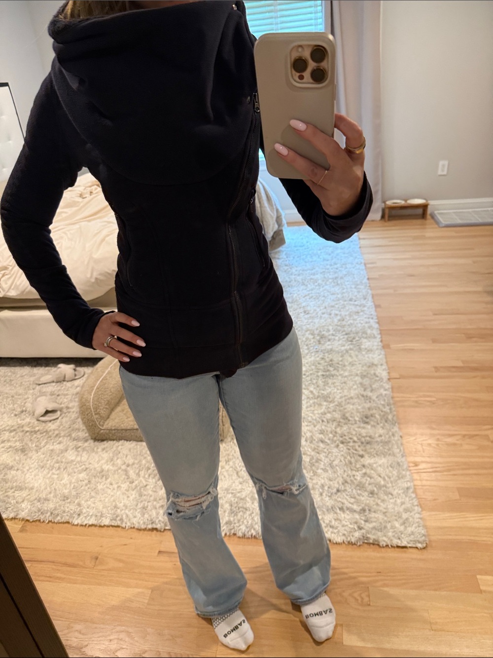 lululemon athletica Black Hooded Zip Jacket